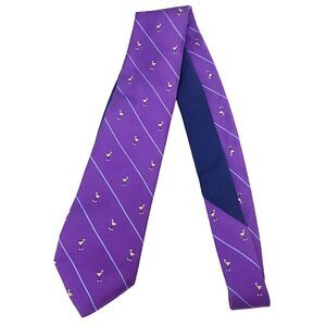 #5595 Roundtree Yorke Trademark Mens Purple Blue Striped Martini Tie 58x3.25